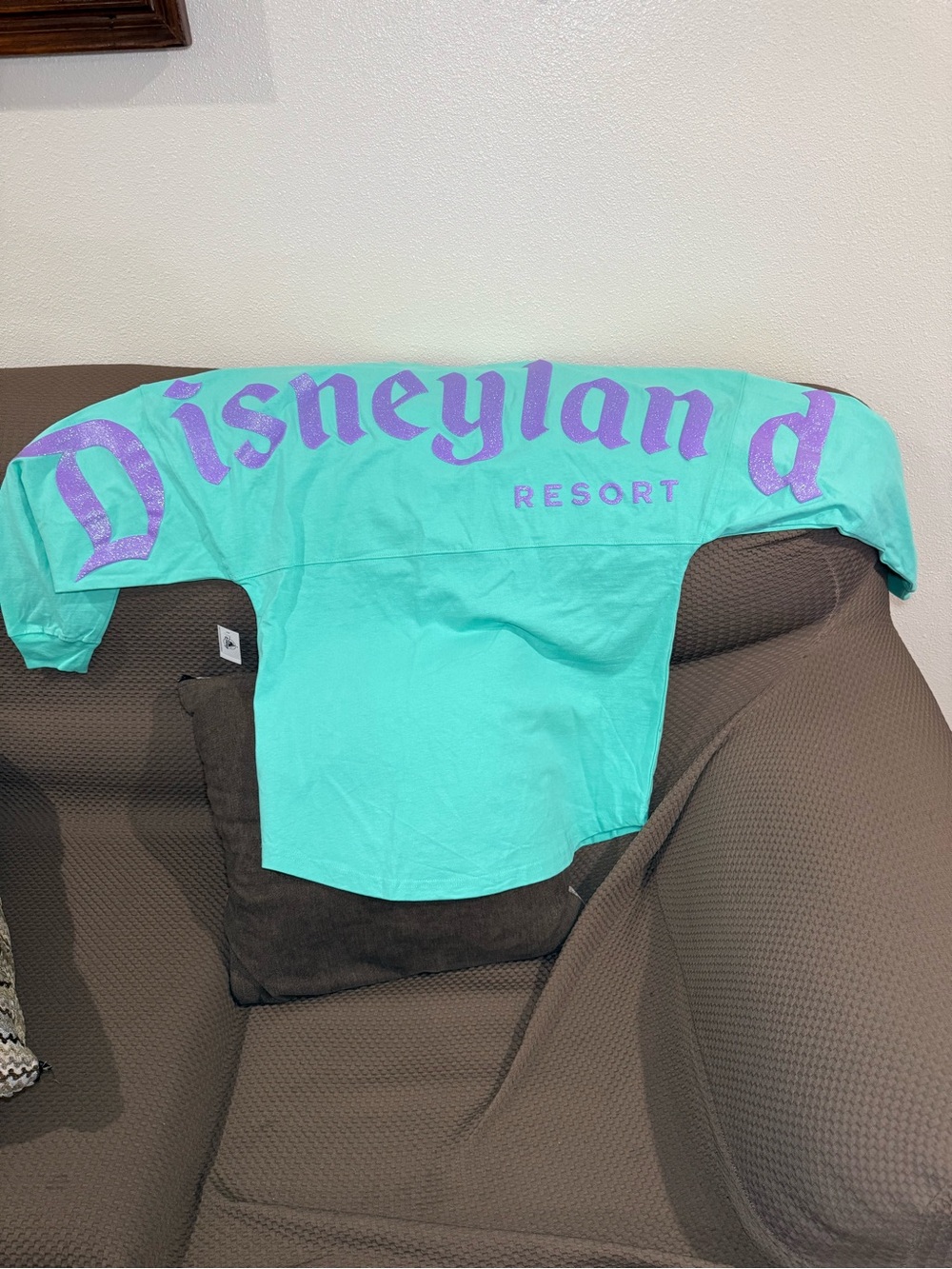 Disney Parks Spirit Jersey Teal Purple Mermaid Top Shirt S/Small NEW Shimmer